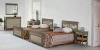 Кровать с резным изголовьем "Бурбон" Слоновая кость BJ202_4  купить в интернет магазине Мебель из массива. Звоните +7 495 961-63-63 Кровати из массива дерева