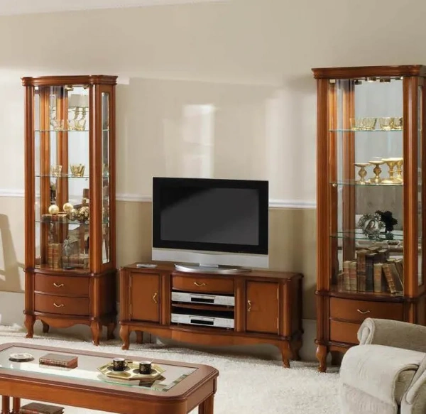 Витрина однодверная с ящиками  Vainilla  